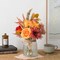 Artificial Flowers with Vase – Faux Silk Floral Arrangement Centerpiece with Roses, Hydrangeas & Gerbera Daisies – Farmhouse Table Decor for Dining Room, Office, Coffee Table & Fall Home Decoration